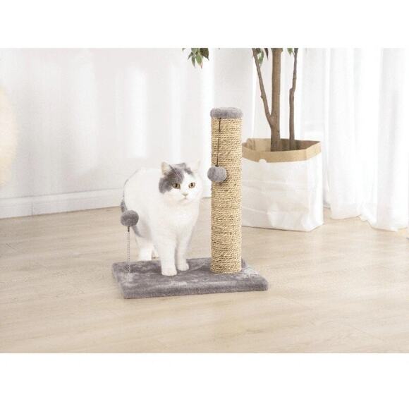 Seagrass Cat Scratch & Play Post W/ Dangle Toys Entertainment Exercise Portable - Picture 3 of 7